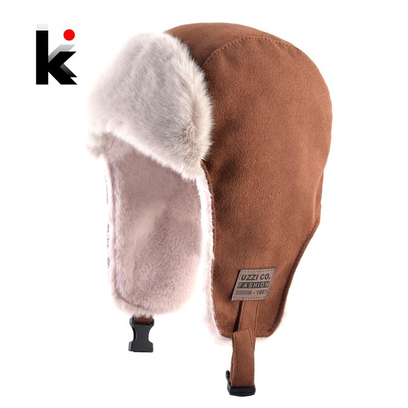 Trapper Hat Ear Flap - Bomber kapelusz z nausznikami Faux Leather