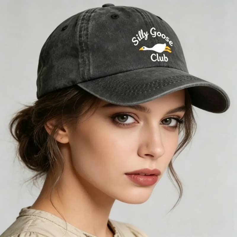 Golf Cap Dad - Czapka z nadrukiem z pranej bawełny,