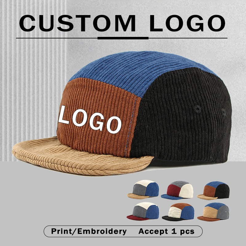 Męskie, w stylu vintage, krótk – Corduroy Cap 5 Panel recenzja i cena